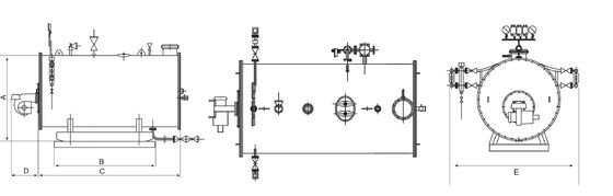Durable Horizontal Oil / Gas Fired Package Steam Boiler Advanced
